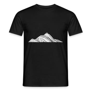 Berg - (10) - Männer T-Shirt - Schwarz - Vorne - AI Model Male 178 light (178cm)