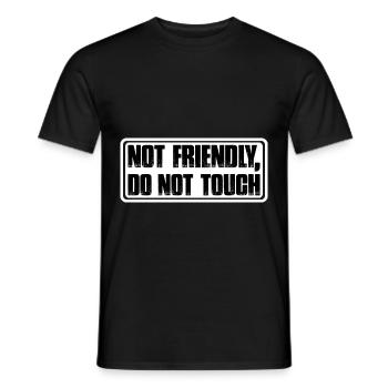 Pas amical, ne touchez pas 8 - T-shirt homme - noir - Devant - AI Model Male 178 light (178cm)