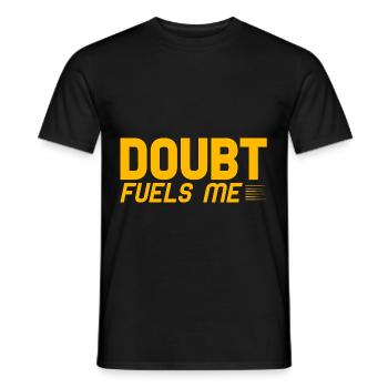 Le doute m’alimente 2 - T-shirt homme - noir - Devant - AI Model Male 178 light (178cm)