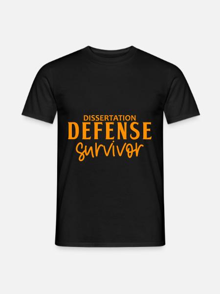 Dissertation Defense Survivor 6 - Men's T-Shirt - black