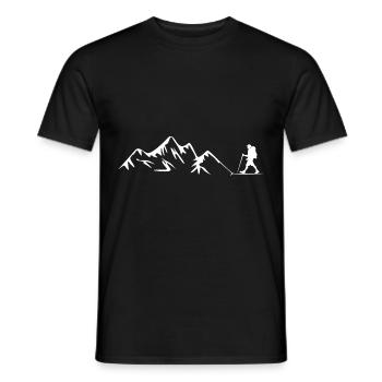 Gebirge - Wandern - (24) - Männer T-Shirt - Schwarz - Vorne - AI Model Male 178 light (178cm)