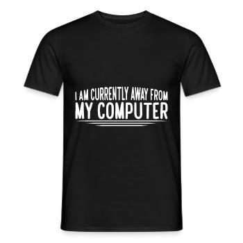 Je suis actuellement absent de mon ordinateur 4 - T-shirt homme - noir - Devant - AI Model Male 178 light (178cm)