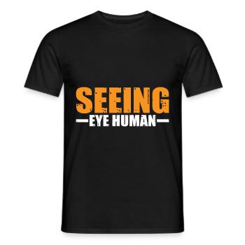 Seeing Eye Human 31 - Männer T-Shirt - Schwarz - Vorne - AI Model Male 178 light (178cm)