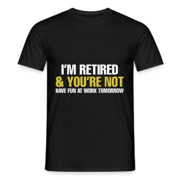 Lustig Rentner Witze Ruhestand Gag Senior Alt Humo - Männer T-Shirt - Schwarz - Vorne - AI Model Male 178 light (178cm)