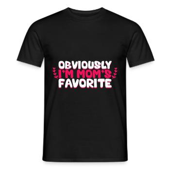 Obviously I'm Mom's Favorite 13 - Männer T-Shirt - Schwarz - Vorne - AI Model Male 178 light (178cm)