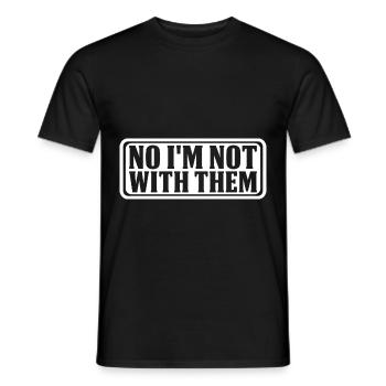 Non, je ne suis pas avec eux 15 - T-shirt homme - noir - Devant - AI Model Male 178 light (178cm)