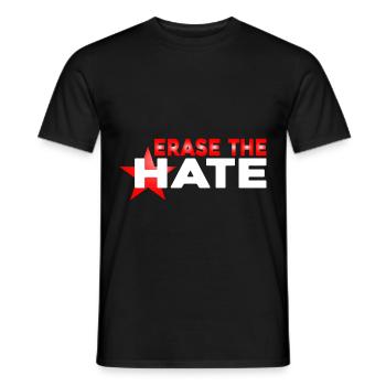Erase the Hate 6 - Men's T-Shirt - black - Front - AI Model Male 178 light (178cm)