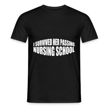 J’ai survécu à son décès à l’école d’infirmières 25 - T-shirt homme - noir - Devant - AI Model Male 178 light (178cm)