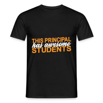 This Principal Has Awesome Students 3 - Men's T-Shirt - black - Front - AI Model Male 178 light (178cm)