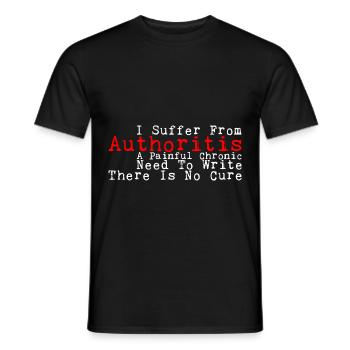Je souffre d’autoritourne, un besoin d’écrire 3 - T-shirt homme - noir - Devant - AI Model Male 178 light (178cm)