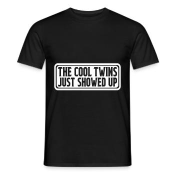 The Cool Twins Just Showed Up 27 - Men's T-Shirt - black - Front - AI Model Male 178 light (178cm)