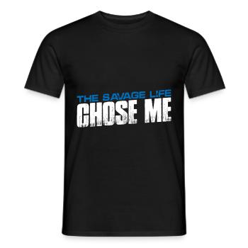 La vie sauvage m’a choisi 14 - T-shirt homme - noir - Devant - AI Model Male 178 light (178cm)