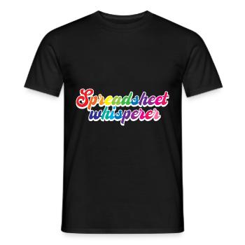 Spreadsheet Whisperer - Men's T-Shirt - black - Front - AI Model Male 178 light (178cm)