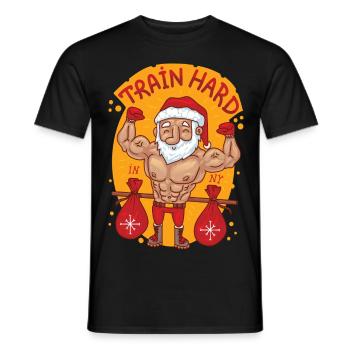 Père Noël de remise en forme - T-shirt homme - noir - Devant - AI Model Male 178 light (178cm)