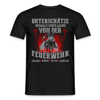 Pompiers - T-shirt homme - noir - Devant - AI Model Male 178 light (178cm)