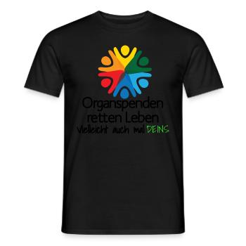 Organspenden retten Leben 1 - Männer T-Shirt - Schwarz - Vorne - AI Model Male 178 light (178cm)