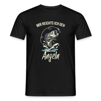 Mir reichts ich geh Angeln Fischen Angler T-Shirt - Männer T-Shirt - Schwarz - Vorne - AI Model Male 178 light (178cm)