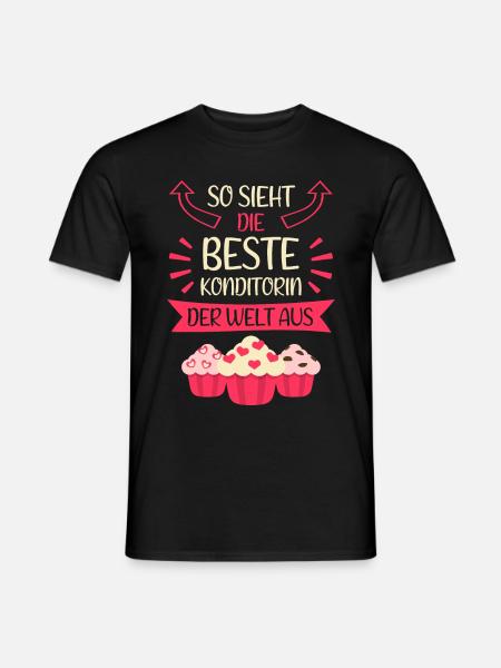 So sieht die beste Konditorin der Welt aus - Männer T-Shirt - Schwarz