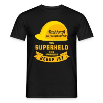 Superheld Fachkraft Arbeitssicherheit Superheld - Männer T-Shirt - Schwarz - Vorne - AI Model Male 178 light (178cm)
