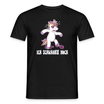 Einhorn saufen | Ich schwanke noch | Unicorn Party - Männer T-Shirt - Schwarz - Vorne - AI Model Male 178 light (178cm)