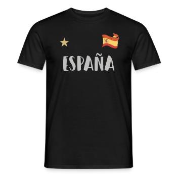 Espagne Maillot de football Drapeau espagnol - T-shirt homme - noir - Devant - AI Model Male 178 light (178cm)