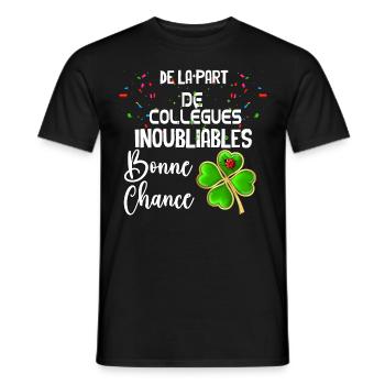 Tee-shirt de la part de collègues inoubliables - T-shirt homme - noir - Devant - AI Model Male 178 light (178cm)