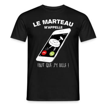 Cross Training Le Marteau M'Appelle - T-shirt homme - noir - Devant - AI Model Male 178 light (178cm)