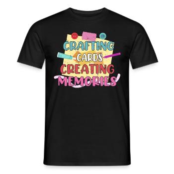 Card Crafting Artist Gift Idea - Men's T-Shirt - black - Front - AI Model Male 178 light (178cm)
