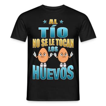 The guy doesn't touch his balls - Men's T-Shirt - black - Front - AI Model Male 178 light (178cm)