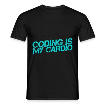 Coding Is My Cardio 3 - Männer T-Shirt - Schwarz - Vorne - AI Model Male 178 light (178cm)