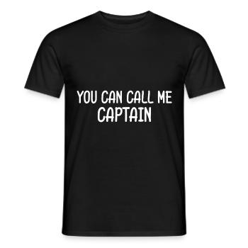 Cadeau permis capitaine bateau - T-shirt homme - noir - Devant - AI Model Male 178 light (178cm)