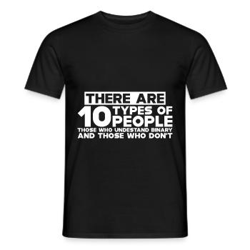 There Are 10 Types Of People, Binary Joke 5 - Männer T-Shirt - Schwarz - Vorne - AI Model Male 178 light (178cm)