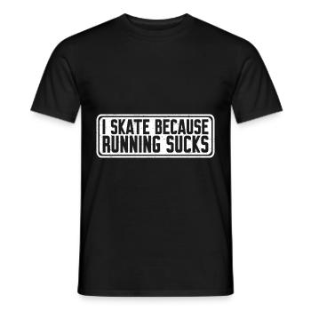 Je patine parce que courir craint 4 - T-shirt homme - noir - Devant - AI Model Male 178 light (178cm)
