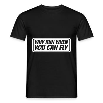 Pourquoi courir quand vous pouvez voler 7 - T-shirt homme - noir - Devant - AI Model Male 178 light (178cm)