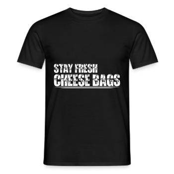Stay Fresh Cheese Bags 43 - Men's T-Shirt - black - Front - AI Model Male 178 light (178cm)