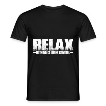 Relax, Nothing Is Under Control 35 - Men's T-Shirt - black - Front - AI Model Male 178 light (178cm)