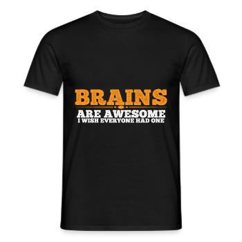 Les cerveaux sont géniaux, j’aimerais que tout le monde en ait un 8 - T-shirt homme - noir - Devant - AI Model Male 178 light (178cm)