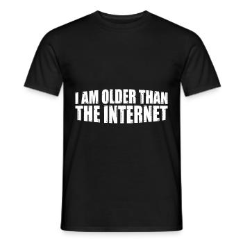 Je suis plus vieux qu’Internet 8 - T-shirt homme - noir - Devant - AI Model Male 178 light (178cm)