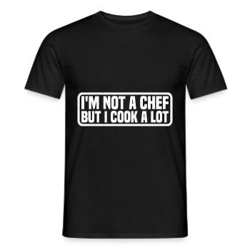 I'm Not A Chef But I Cook A Lot 4 - Männer T-Shirt - Schwarz - Vorne - AI Model Male 178 light (178cm)