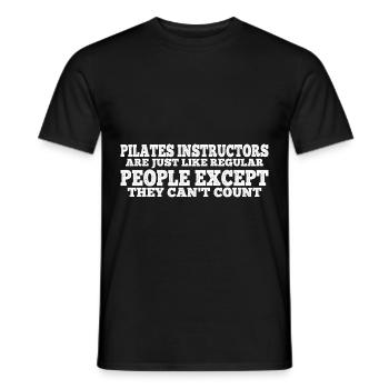 Pilates Instructors Can't Count 4 - Men's T-Shirt - black - Front - AI Model Male 178 light (178cm)