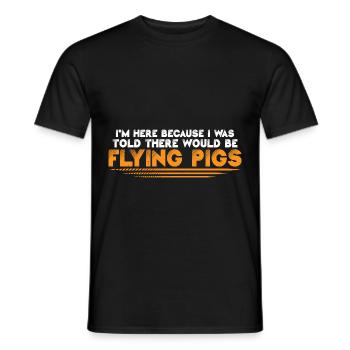 On m’a dit qu’il y aurait des cochons volants 16 - T-shirt homme - noir - Devant - AI Model Male 178 light (178cm)