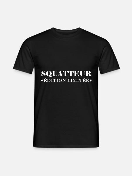 squatteur - T-shirt homme - noir