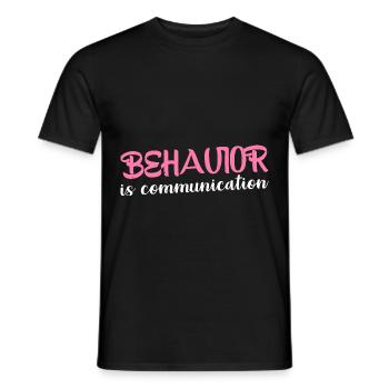 Le comportement est la communication 17 - T-shirt homme - noir - Devant - AI Model Male 178 light (178cm)