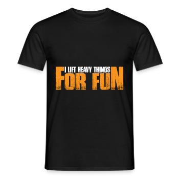 Je soulève des choses lourdes pour le plaisir 15 - T-shirt homme - noir - Devant - AI Model Male 178 light (178cm)