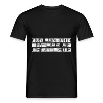 May Contain Traces Of Chocolate 3 - Men's T-Shirt - black - Front - AI Model Male 178 light (178cm)