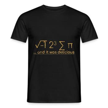 I Ate Some Pie And It Was Delicious 3 - Männer T-Shirt - Schwarz - Vorne - AI Model Male 178 light (178cm)