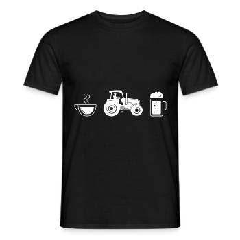 Coffee beer and agriculture - - Men's T-Shirt - black - Front - AI Model Male 178 light (178cm)