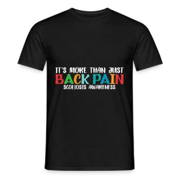 It's more than just back pain, scoliosis 8 - Men's T-Shirt - black - Front - AI Model Male 178 light (178cm)