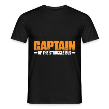 Captain Of The Struggle Bus 15 - Männer T-Shirt - Schwarz - Vorne - AI Model Male 178 light (178cm)