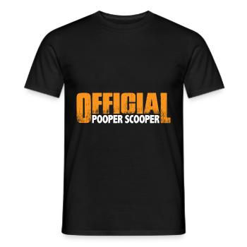 Official Pooper Scooper 41 - Männer T-Shirt - Schwarz - Vorne - AI Model Male 178 light (178cm)